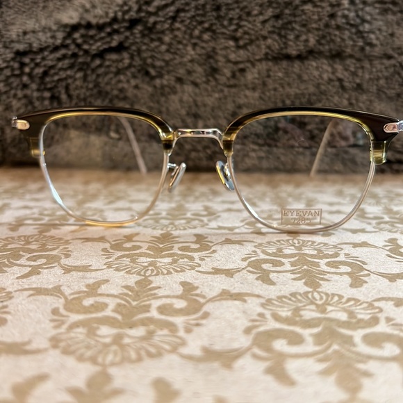 SALE!!! RARE SOLD OUT EYEVAN Glasses 7285 Model 639 C. 4021 Green / Silver - Picture 4 of 12